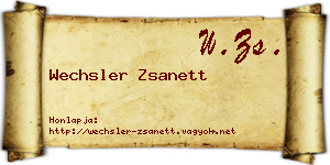 Wechsler Zsanett névjegykártya